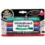 Crayola Take Note Whiteboard Markers Chisel Assorted 4 Pack