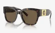 VERSACE HAVANA SUNGLASSES WITH MEDUSA - BRAND NEW IN CASE