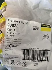 VIEGA PROPRESS 20823 ProPress XL adapter, 2-1/2" x 2-1/2"