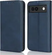 for Google Pixel 8A Case Leather Wallet with Credit Card Holder Cash Slot SunYoo Flip Cover Drop Protection Shockproof Stand Magnetic Folio Women Men Her Purse for Google Pixel8A Dark Blue