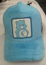 Care Bear Bedtime Bear Light Blue Fuzzy Trucker Hat By Overlord Brand New NWT