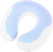 SOLUSTRE Cooling Gel Neck Pillow for Travel Office Home Ergonomic Design for Neck Head Support Portable Travel Pillow Fits in Backpack for Airplane Car Use