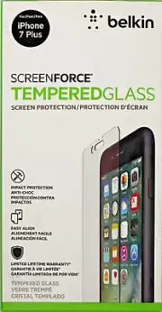 Belkin Screen Force Protector for iPhone 8 Plus or 7 Plus Tempered Glass - New