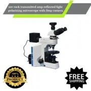 ore rock transmitted amp reflected light polarizing microscope with 3mp camera