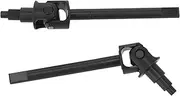 1/10 Front and Rear Axle Set for 1/18 TRX4M Upgrade Portal axle Upgrade Ground Clearance +8MM Brass Aluminum Alloy Front&Rear Bridge Axle Set(Drive Shaft)