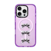 iPhone 16 Pro Impact Case MagSafe Compatible Chrome Bows