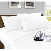 Kingtex Microfibre Sheet Set White Double