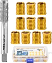Spark Plug Thread Repair Kit, High Speed Steel Tap Spark Plug with M14x1.25 Inserts and M16x1.25 Tap Kit, Spark Plug Thread Repair Tools for Automotive Engine Repair(M12)
