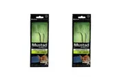 2x Mustad Ultrapoint Circle Flasher Rig Twin Hook Green Chartreuse - Size 8/0