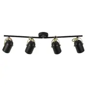 Lotus Spot 4 Lights Black Metal - 50130103