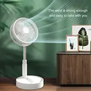4 Speed USB Floor Folding Fan Rechargeable Height Adjusting 45dB Desktop Fan