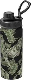 Dollar Sign Money Camping Hiking Hydration Flask,Stainless Steel Outdoor Water Bottle,Double Walled Insulated