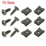 10 Set 4.8x16mm U Clip Screw Assortment Dash Trim Metal Interior Army Green