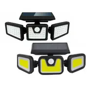 3 Head LEDs Solar Light Motion Sensor Outdoor Garden Wall Security Flood Lamp