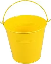 LIGIGWASH Mini Metal Bucket for Crafts and Party Decorations Vibrant Yellow Candy Pail with Handle for Treats Flowers Ice for Christmas and Halloween Events