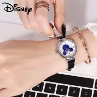在飛比找momo購物網優惠-【Disney 迪士尼】米妮時尚防水皮錶帶水鑽石英女款手錶 