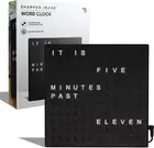 ® LED Light-Up Word Clock, 7.75" Modern Design, Electronic Accent Wall or Desk C