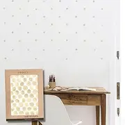 TRESXICS 50 x Watercolour Polka Dot Wall Stickers for Kids, Vinyl Wall Stickers, Original and Durable, Wallpaper Effect for Children, Easy to Apply and Removable (Yellow)