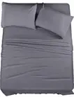 Full Bed Sheets Set: 4-Piece, Microfiber, Fade-Resistant, Easy-Care (Full, Grey)