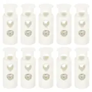 30Pcs 4mm Cord Lock Plastic Double Hole Spring Toggle Stoppers, White