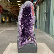 33LB Large Natural Amethyst Geode Cathedral Crystal Cluster Specimen Healing