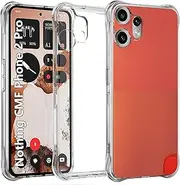 USTIYA Case for Nothing CMF Phone 2 Pro Clear TPU Four Corners Protective Cover Transparent Soft