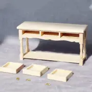 AirAds Dollhouse 1:12 scale dollhouse miniature hallway console table 3 drawers