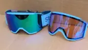 Smith Squad Googles Sun Green Mirror/Chromapop Storm Rose Flash Lenses Sz M-L