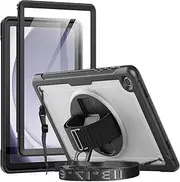 [Herize] Case for Samsung A9+/A9 Plus 11 Inch Model SM-X210/X215/X216 with Screen Protector Pen Holder | Heavy Duty Silicone Rugged Protection Cover W/Stand Hand Shoulder Strap for Galaxy Tab A9 Plus