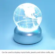 Crystal Base LED White Light Silver Display Statues Art Glass Jewellery