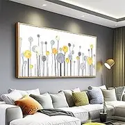 MHARTK66 Boho Watercolor Flower Wall Painting Canvas Wall Art For Living Room Wood Framed Wall Decor For Bedroom Office Wall Decoration Abstract Pictures Artwork Ready To Hang Modern Home Decor