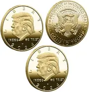 3pc Liberty President Donald Trump Coin, Trump 2024 Coin 47th Presidential Gold Challenge Coin for Support