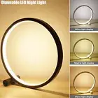 Touch Dimmable Ring Desk Table Lamp LED Nightstand Circle Night Light Bedside AU