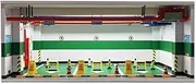 Model Parking Model Scene 1:18 Simulation Car Parking Garage Model Scene Dust-Proof Collection Display Box Parking Lot Ornaments for Diorama Parking Lot Display(Green)