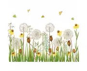 Deciduous Dandelion Flower Skirting Wall Stickers Glass Window Stickers Living Room Porch Self Adhesive Painting