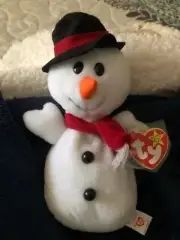 TY Beanie Baby SNOWBALL the Snowman1996 Mint w/Tag Errors and PVC Pellets,MWMT,