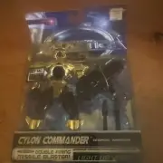 Galactica Cylon Commander Centurion GOLD with missile blaster and light up visor