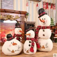 在飛比找樂天市場購物網優惠-聖誕節雪人公仔布藝泡沫雪人娃娃聖誕擺件裝飾品酒店櫥窗布置道具