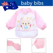 1 X Baby Toddler Kid Waterproof Long Sleeve Bibs Apron Feeding Smock 3-36 Month