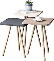 Ultimate Premium Products Set of 3 Square Pastel Color Nesting Tables | Chic & Modern | Perfect for Contemporary Homes | Durable & Stylish Furniture