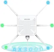 AX3000 Outdoor WiFi 6 Extender, WAVLINK Long-Range WiFi Repeater/Access Point with Dual Band/PoE/IP67 Waterproof/6 x 7dBi Antennas, Supports Up to 256 Devices for Garage, Yard, RV, Farm