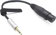Youkamoo 3.5mm Balanced 4 Pole Male to 4-pin XLR Female Headphone Audio Adapter Cable 15CM 8 Core Silver Plated Adapter Cable