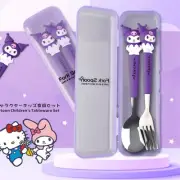 Stainless Steel Mixing fork Spoons Set - Iced Teaspoons, kuromi Ice Cream Spoon