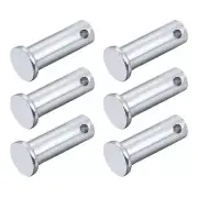 Clevis Pins (10mmx25mm) 6Pcs, Single Hole Flat Head Carbon Steel Fastener Pin