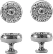 Brass Pull Handle 2 Pack Chinese Style Wardrobe Brass Handle Drawer Single Hole Cabinet Handle Single Hole Bright Silver