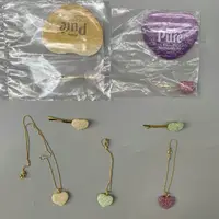 在飛比找蝦皮購物優惠-正品散貨 萬代扭蛋 仿真PURE軟糖 愛心桃手鍊項鍊 髮夾標