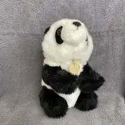 Miyoni Aurora Panda Plush Black White Plush Stuffed Toy 6"
