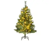 vidaXL Artificial Hinged Christmas Tree 150 LEDs 150 cm