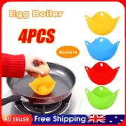 4Pcs Silicone Egg Poacher Poaching Pods Pan Poached Cups Moulds For Kitchen TO