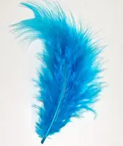 30 Pcs MARABOU PLUMAGE Feathers 2-5" TURQUOISE; Crafts/Hats/Halloween